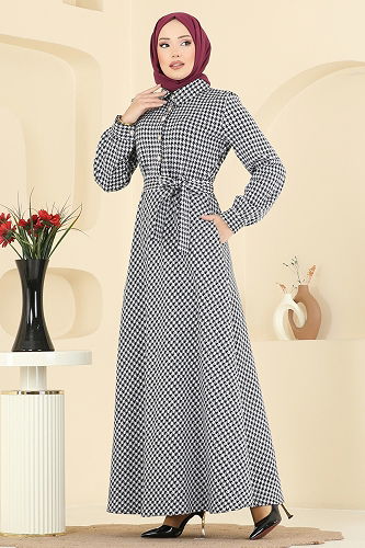 moda selvim Dress 4129PM271 Black - Thumbnail