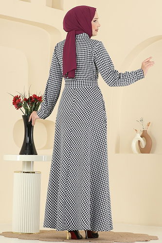 moda selvim Dress 4129PM271 Black - Thumbnail