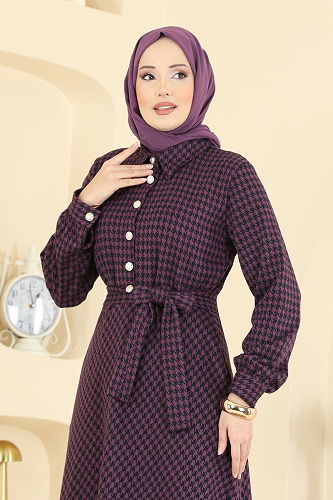 moda selvim الفستان توتي 4129PM271 - Thumbnail