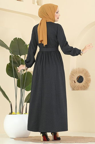 moda selvim Dress 4133PM271 Black - Thumbnail