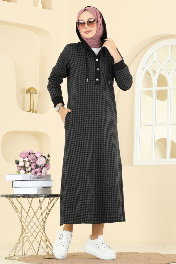 Modaselvim الفساتين الفستان رمادي غامق 4135PM271