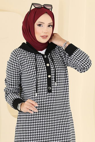 moda selvim Dress 4135PM271 Black - Thumbnail