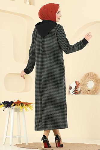 moda selvim Dress 4135PM271 Khaki - Thumbnail