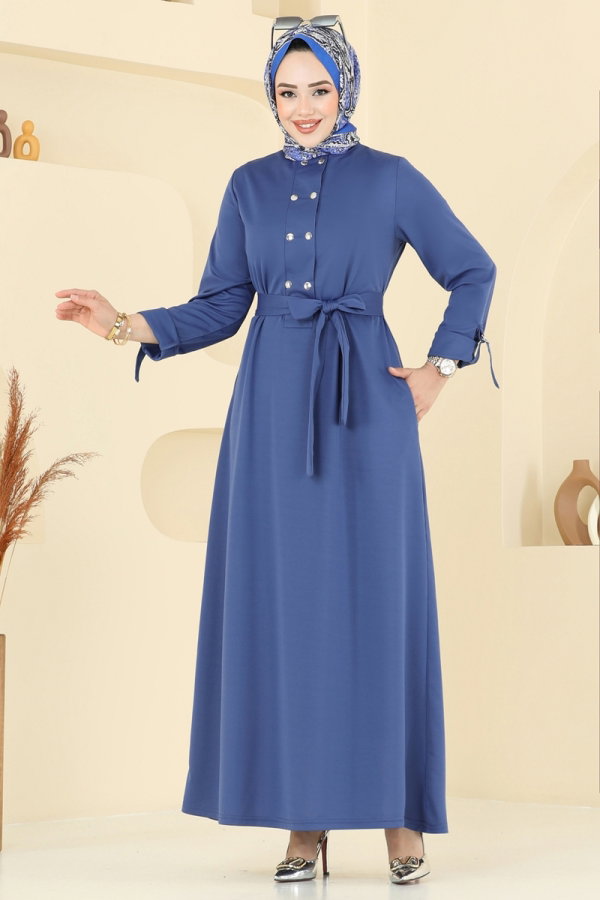 Dress 416DVL817 Indigo - Moda Selvim