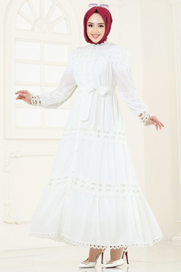 Modaselvim SUAL Dress 42110JNF844 Ecru