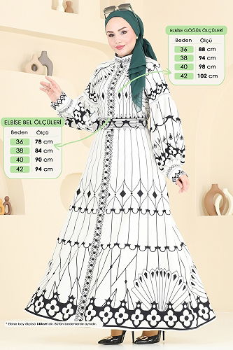 moda selvim الفستان سكري 42129JNF844 - Thumbnail