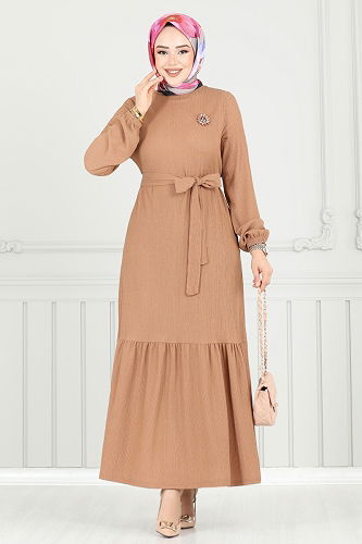 moda selvim الفستان لاتيه 422DVL817 - Thumbnail