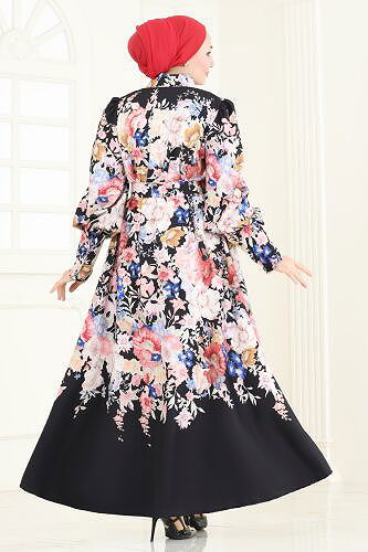 moda selvim Dress 4233JNF844 Black - Thumbnail