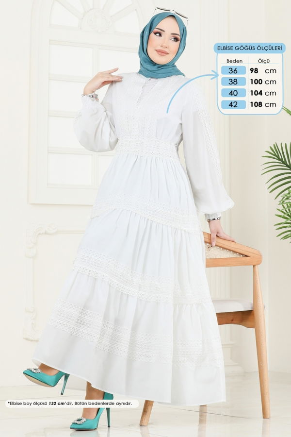 Modaselvim SUAL Dress 4255JNF844 Ecru
