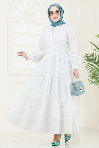 moda selvim الفستان سكري 4255JNF844 - Thumbnail