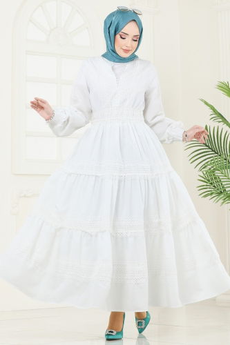 moda selvim الفستان سكري 4255JNF844 - Thumbnail
