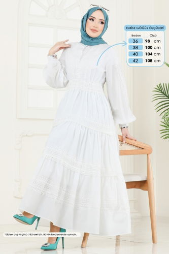 moda selvim الفستان سكري 4255JNF844 - Thumbnail