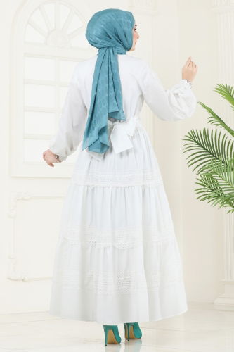 moda selvim الفستان سكري 4255JNF844 - Thumbnail