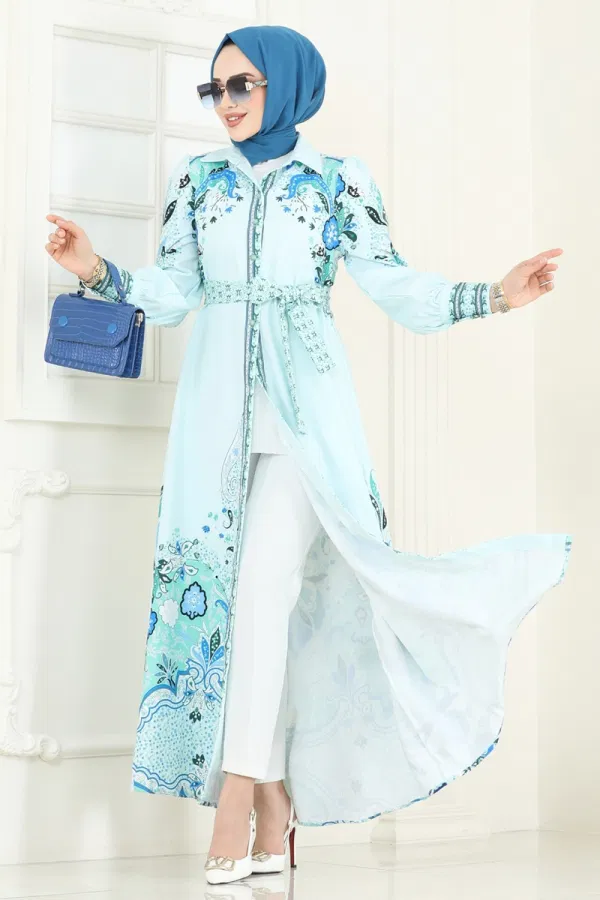 Modaselvim 30%+10% OFF YOUR CART Dress 4256JNF844 Water Green