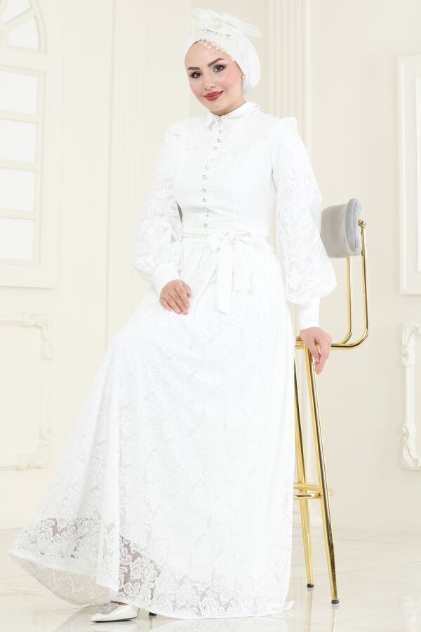 Modaselvim SUAL Dress 4293JNF844 Ecru