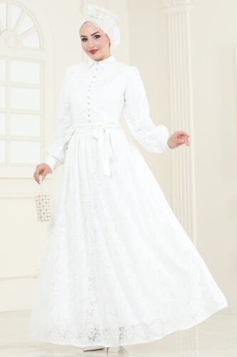 moda selvim الفستان سكري 4293JNF844 - Thumbnail