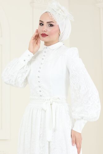 moda selvim الفستان سكري 4293JNF844 - Thumbnail