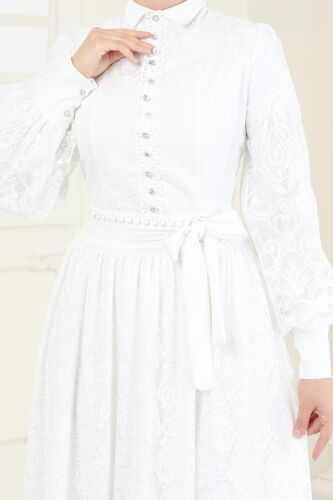 moda selvim الفستان سكري 4293JNF844 - Thumbnail