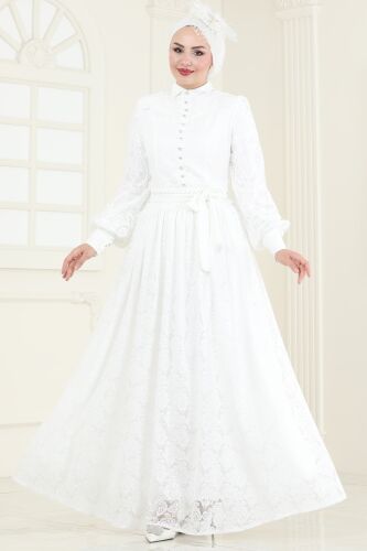 moda selvim الفستان سكري 4293JNF844 - Thumbnail