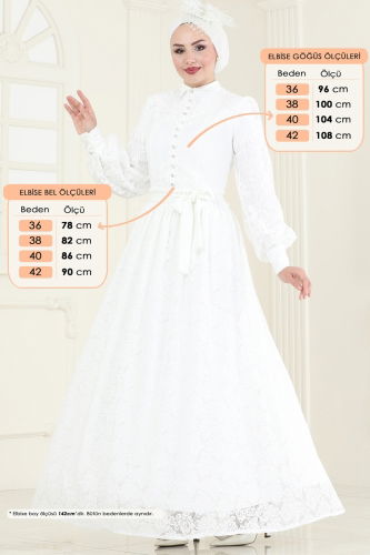 moda selvim الفستان سكري 4293JNF844 - Thumbnail