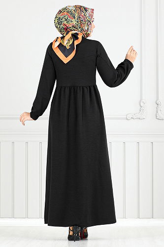 moda selvim Dress 4331NFC915-M Black - Thumbnail