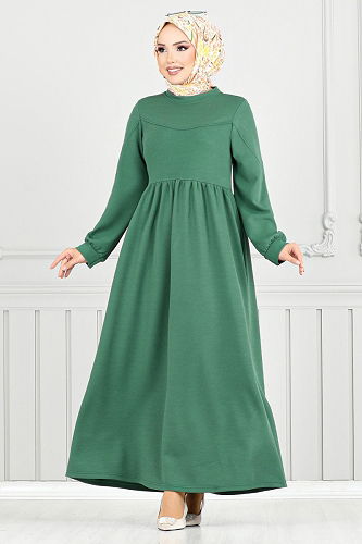 moda selvim Dress 4331NFC915-M Green - Thumbnail