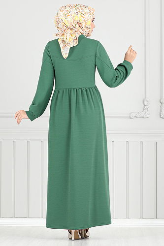 moda selvim Dress 4331NFC915-M Green - Thumbnail