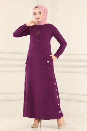 B.İ.S.S.K. - Dress 4346BSK463 Damson