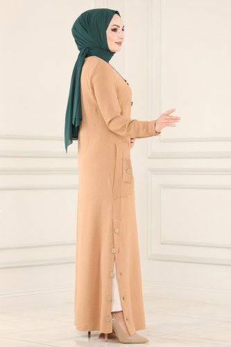moda selvim 4346BSK463 فيزيون فستان - Thumbnail