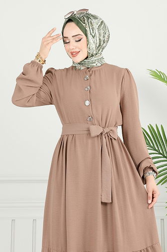 moda selvim Dress 435DVL817 Vision - Thumbnail