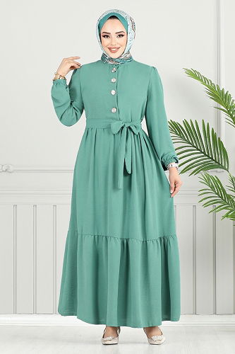 moda selvim Dress 436DVL897-M Mint - Thumbnail