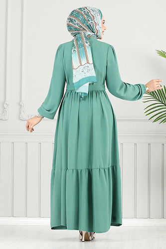moda selvim Dress 436DVL897-M Mint - Thumbnail