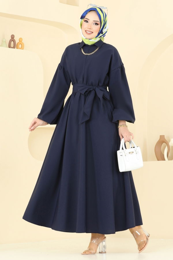 Modaselvim Dress Dress 4407CR1136 Navy Blue