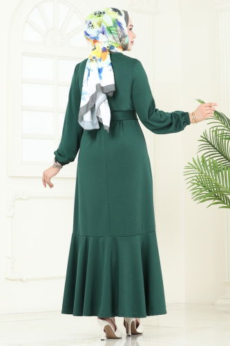 moda selvim الفستان زيتي 444DVL817 - Thumbnail