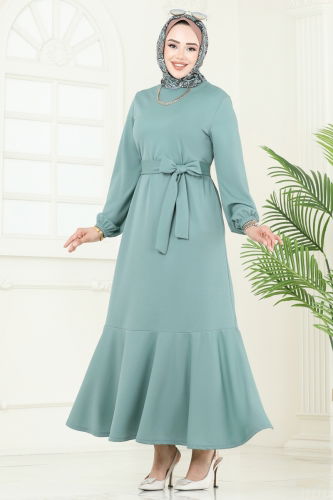 moda selvim Dress 444DVL817 Mint - Thumbnail