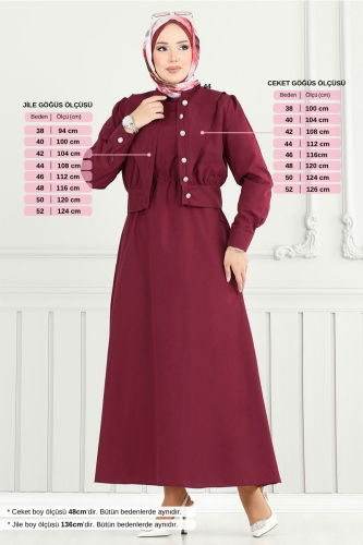 MRV K.T.R. - DRESS 4450KTR927-M Burgundy