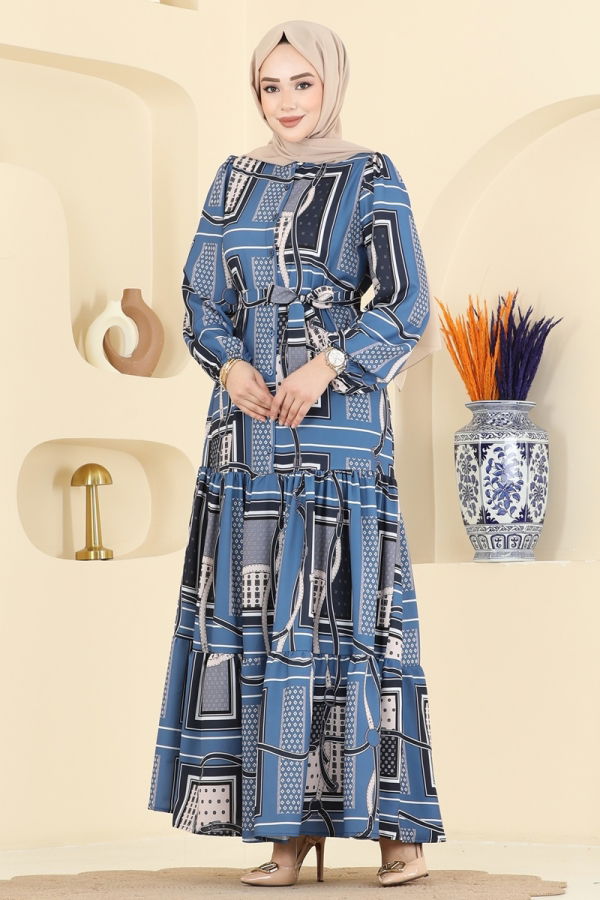 Modaselvim Dress Dress 4460BRZ597 Indigo