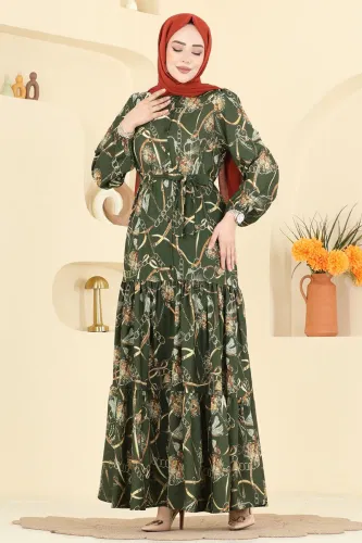 B.R.Z - الفستان اخضر عفني 4461BRZ597