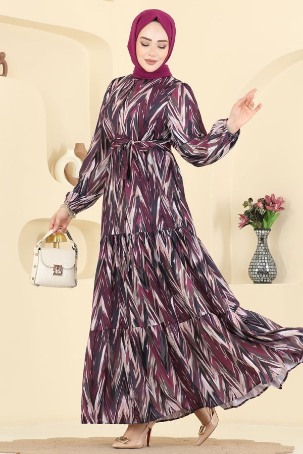 Modaselvim Dress Dress 4464BRZ597 Damson