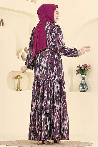 moda selvim الفستان توتي 4464BRZ597 - Thumbnail