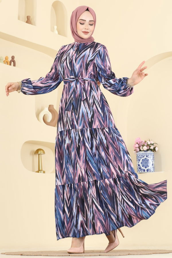 Modaselvim Dress Dress 4464BRZ597 Navy Blue