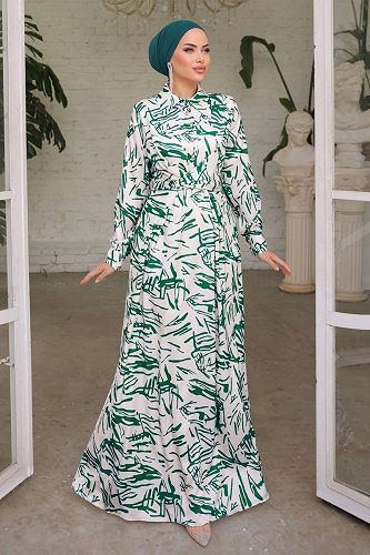 moda selvim Dress 4565D170 Mint - Thumbnail