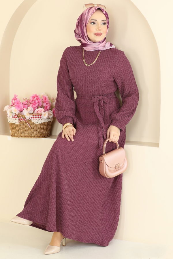 Modaselvim Dress Dress 4575ERK1158 Dark Rose Dusky