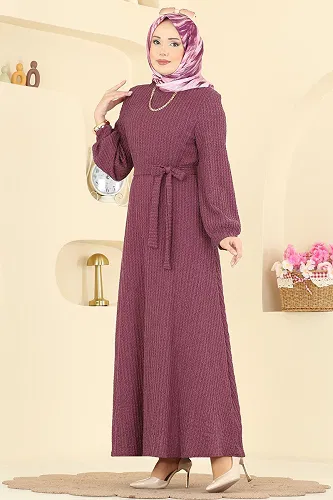 moda selvim Dress 4575ERK1158 Dark Rose Dusky - Thumbnail