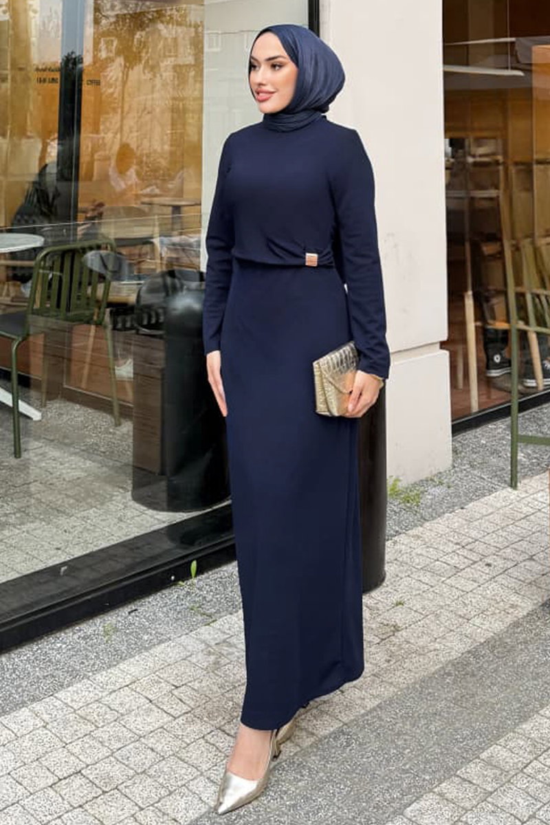 サンプル品 jenny fax organdy fling dress navy Dress 4679ALGK1170 Navy Blue - Moda Selvim