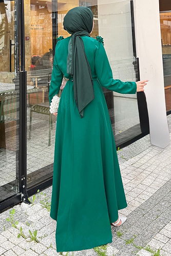 moda selvim الفستان زيتي 4685ALGK1170 - Thumbnail