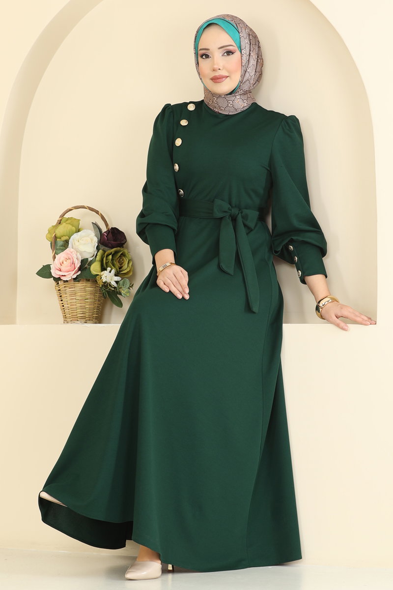 Dress 4691ALG474 Emerald - Moda Selvim