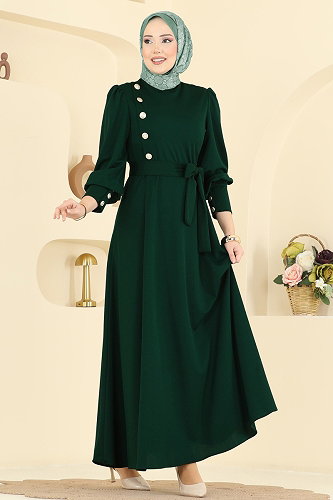 moda selvim Dress 4691ALG474 Light Emerald - Thumbnail