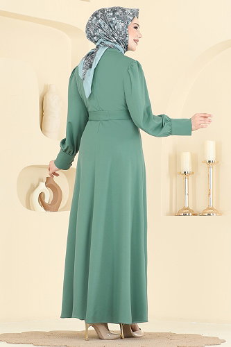 moda selvim Dress 4691ALG474 Mint - Thumbnail