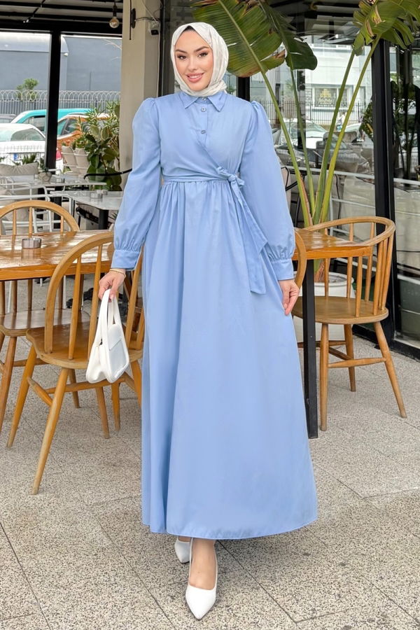 Modaselvim Dress Dress 4709ALGK1170 Baby Blue